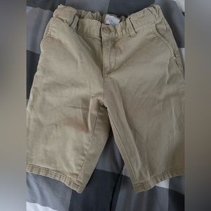 Kids size 10 barely worn tan uniform shorts